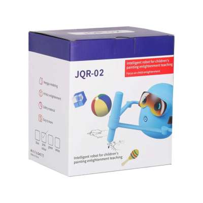 Interactive educational robot toy learning to draw fisks markers pink