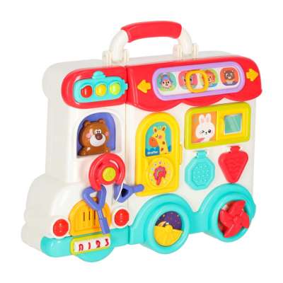 Interactive manipulative board car light sound