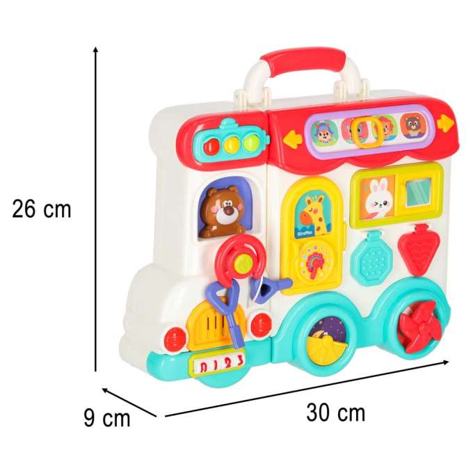 Interactive manipulative board car light sound