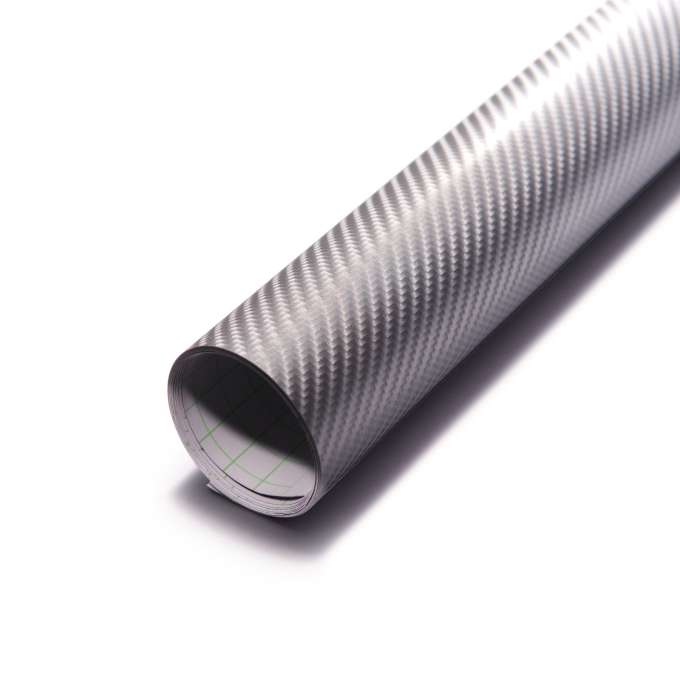 Folia rolka Carbon 4D srebrna 1,52x28m