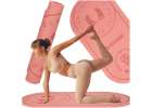 Mata fitness do ćwiczeń jogi wygłuszająca antypoślizgowa 125x61,5x0,6 cm różowa 1