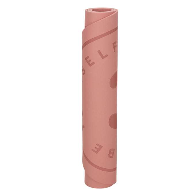 Mata fitness do ćwiczeń jogi wygłuszająca antypoślizgowa 125x61,5x0,6 cm różowa