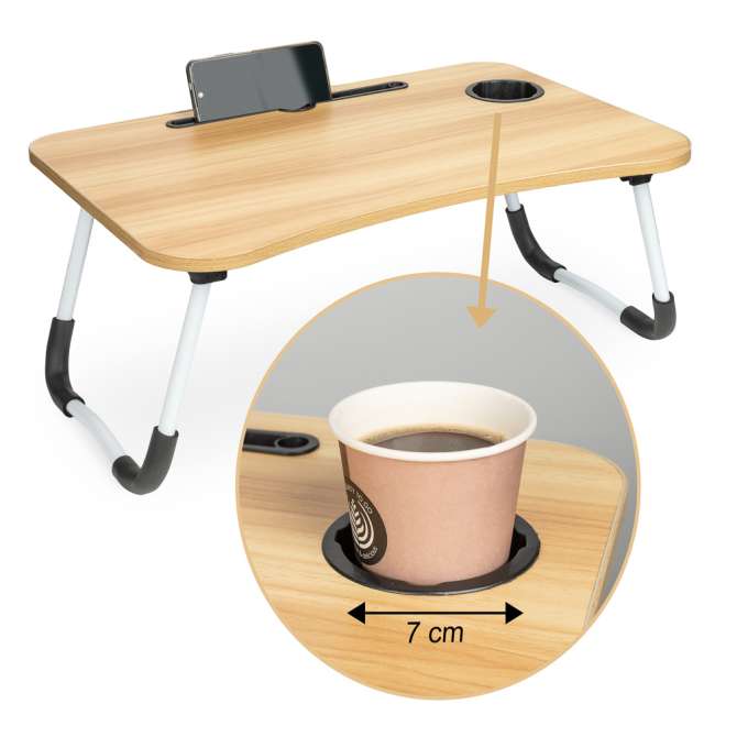 Folding laptop table for bed stand