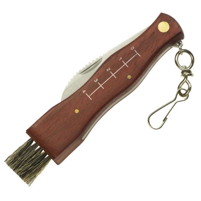 Mushroom picking pocket knife with carrying case