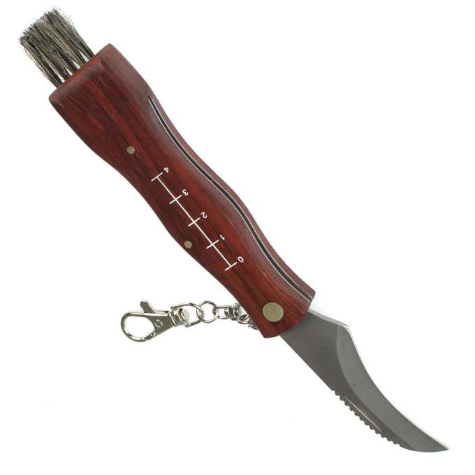 Mushroom picking pocket knife with carrying case