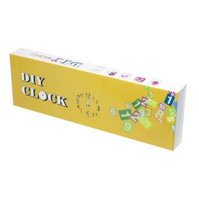 Zegar ścienny naklejany DIY regulowany duży czarny 4 cyfry 120 cm