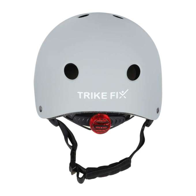 Kask rowerowy dla dziecka Trike Fix dziecięcy regulowany LED M 55-58cm szary ciemny