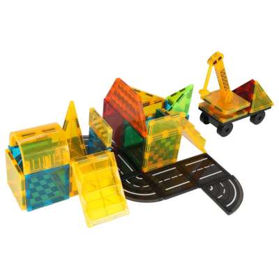 Klocki magnetyczne konstrukcyjne 3D budowa 50 elementów