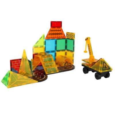 Klocki magnetyczne konstrukcyjne 3D budowa 50 elementów