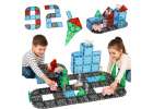 Klocki magnetyczne konstrukcyjne 3D miasto samochody 91 elementów 1