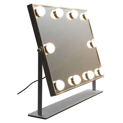 LED makeup mirror with 10 bulbs illuminated cosmetic mirror 3 color types