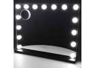 LED makeup mirror with 15 bulbs cosmetic zoom x10 brightness adjustment 5