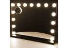 LED makeup mirror with 15 bulbs cosmetic zoom x10 brightness adjustment 4