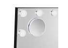LED makeup mirror with 15 bulbs cosmetic zoom x10 brightness adjustment 12
