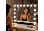 LED makeup mirror with 15 bulbs cosmetic zoom x10 brightness adjustment 18