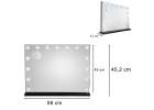 LED makeup mirror with 15 bulbs cosmetic zoom x10 brightness adjustment 19