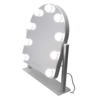 LED makeup mirror with 9 bulbs, illuminated cosmetic mirror