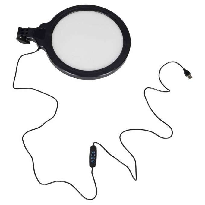 LED selfie ring light on tripod