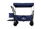 LUARO Foldable Beach Cart with Canopy and 120L Mesh Basket Navy Blue 12