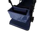 LUARO Foldable Beach Cart with Canopy and 120L Mesh Basket Navy Blue 9