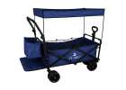 LUARO Foldable Beach Cart with Canopy and 120L Mesh Basket Navy Blue 8