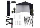 LUARO Garden Pavilion Event Tent Commercial Gazebo 3x3 m 3-sided 1
