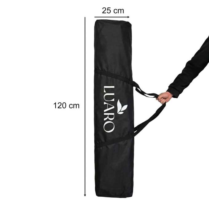 LUARO Garden Pavilion Event Tent Commercial Gazebo 3x3 m 3-sided