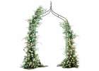 LUARO Garden pergola metal arch with grottoes for roses flowers climbers 240cm 3