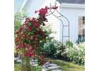 LUARO Garden pergola metal arch with grottoes for roses flowers climbers 240cm 6