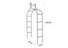 LUARO Garden pergola metal arch with grottoes for roses flowers climbers 240cm 7