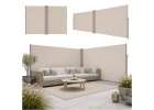 LUARO corner side terrace awning retractable screen 180 x 600 cm beige 1