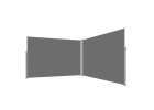LUARO corner side terrace awning retractable screen 180 x 600 cm grey 2