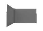 LUARO corner side terrace awning retractable screen 180 x 600 cm grey 3