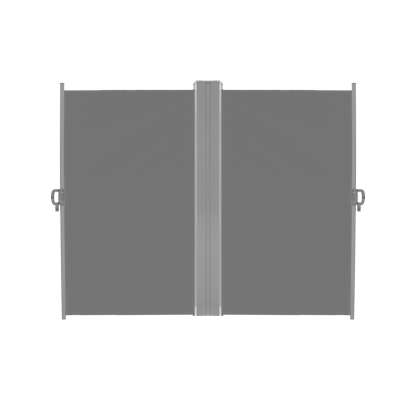 LUARO corner side terrace awning retractable screen 180 x 600 cm grey