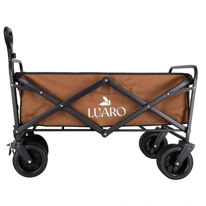 LUARO folding beach transport trolley with 2-in-1 table