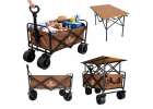 LUARO folding beach transport trolley with 2-in-1 table 1