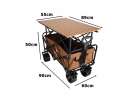 LUARO folding beach transport trolley with 2-in-1 table 15