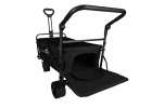LUARO folding beach transport trolley with canopy and net black 5