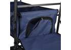 LUARO folding beach transport trolley with canopy and net navy blue 18