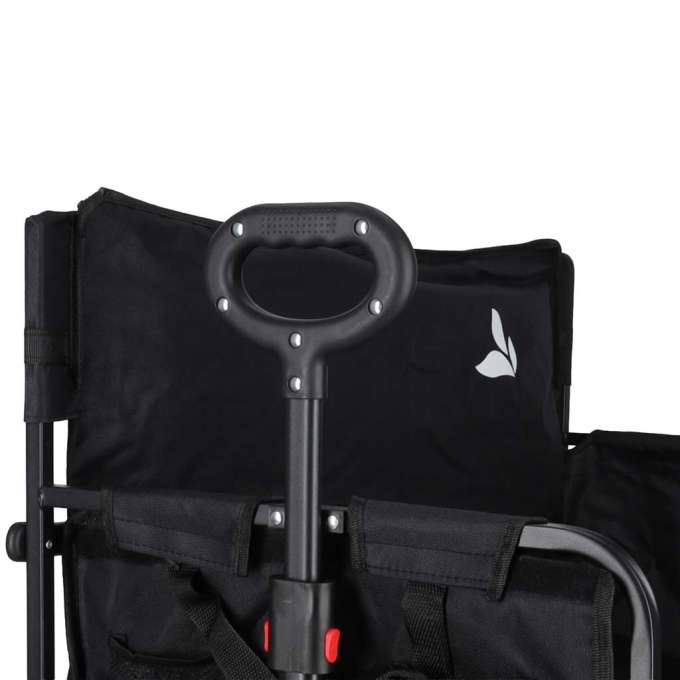 LUARO folding transport trolley with seat and backrest