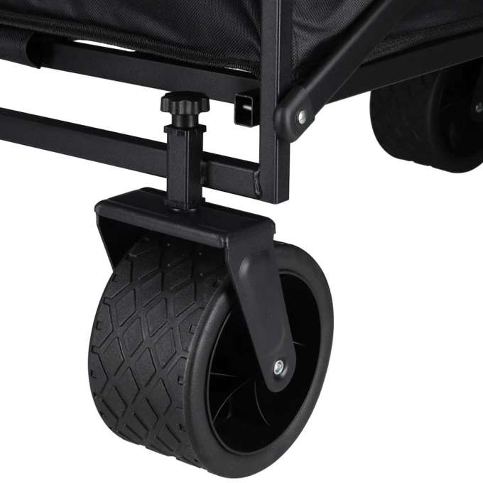 LUARO folding transport trolley with seat and backrest