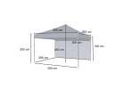 LUARO garden pavilion party tent commercial gazebo 295x305 cm black 5