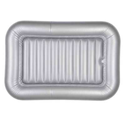 LUARO inflatable swimming mattress sun lounger with cushion transparent