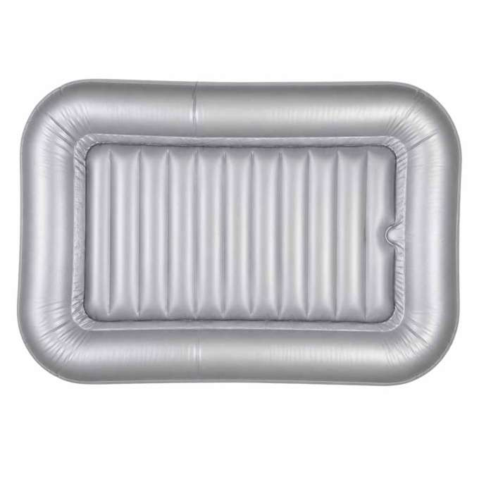 LUARO inflatable swimming mattress sun lounger with cushion transparent