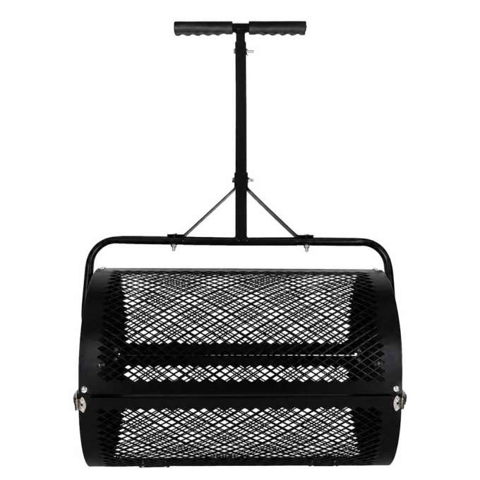 LUARO lawn compost and fertilizer spreader garden mesh roller spreader