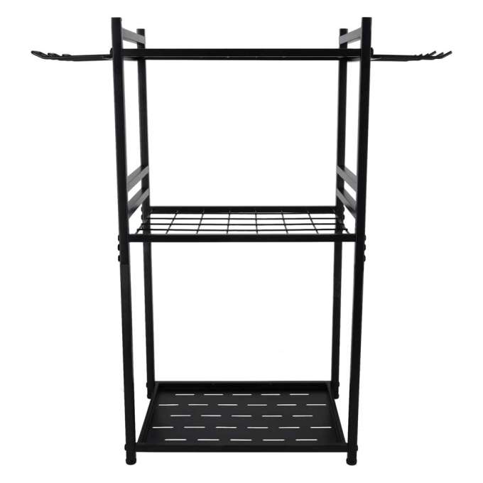 LUARO rack for garden tools rakes shovels brooms workshop organizer
