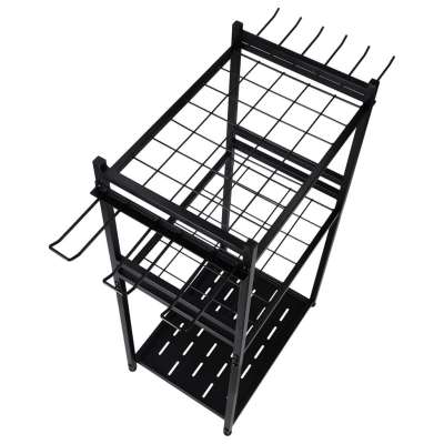 LUARO rack for garden tools rakes shovels brooms workshop organizer