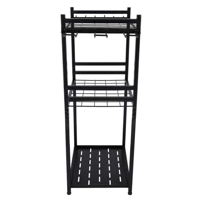 LUARO rack for garden tools rakes shovels brooms workshop organizer