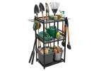 LUARO rack for garden tools rakes shovels brooms workshop organizer 16