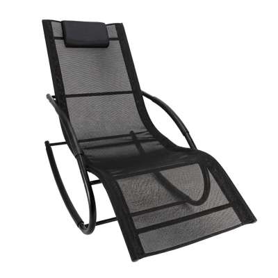 LUARO rocking garden lounger with headrest